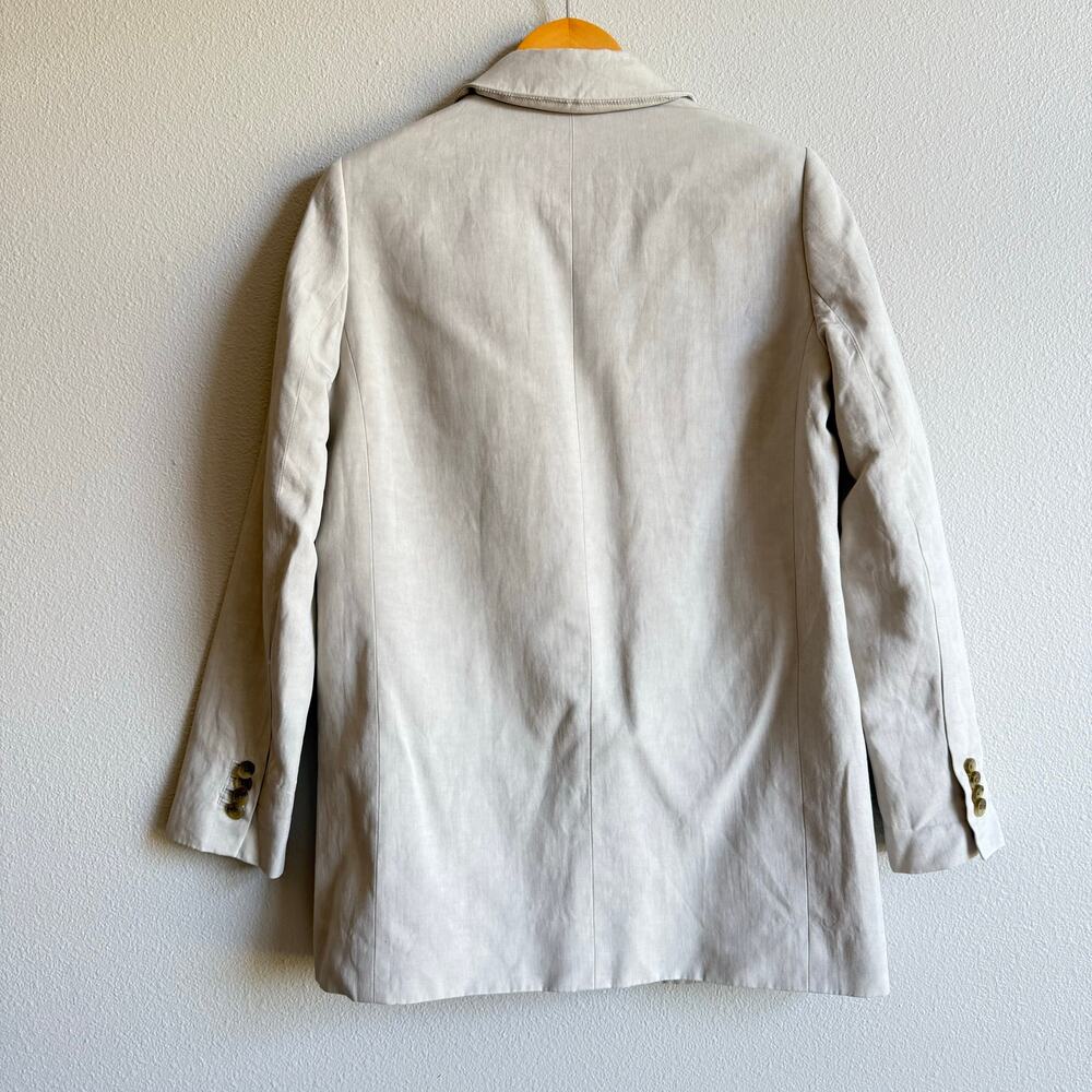 Everlane Khaki The Oversized Blazer In Linen Blend Size 2 - Picture 4 of 6